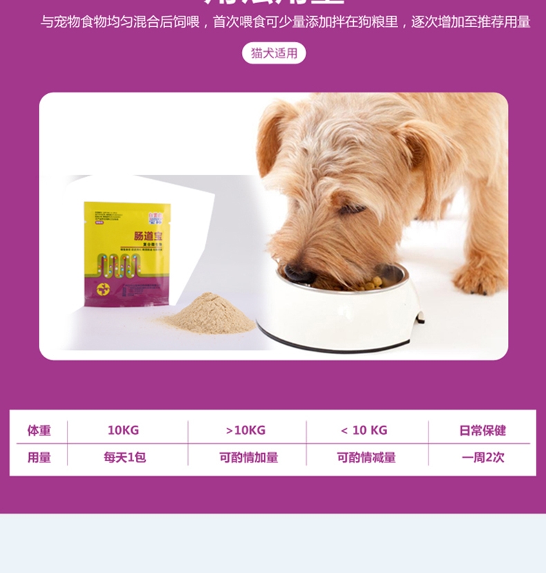 白云山宝神 猫狗肠道宝 复合微生物 50g 调节肠道平衡提高免疫力