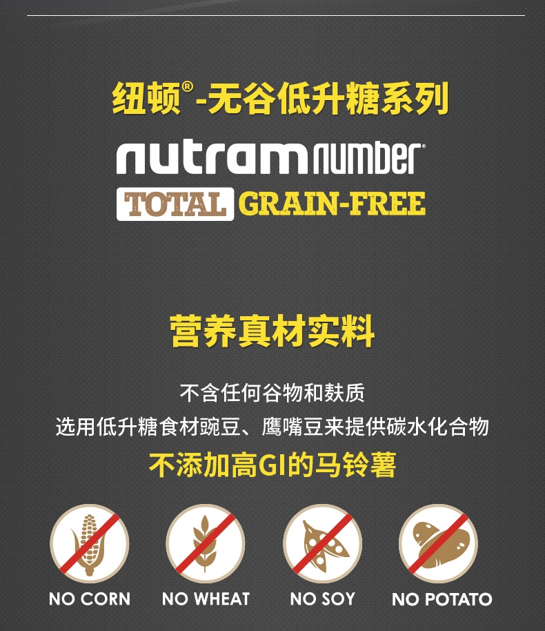 纽顿Nutram T22无谷鸡肉火鸡肉全期猫粮 5.45kg 加拿大进口