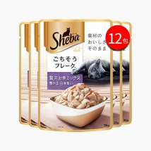 希宝Sheba 甄选肉块软包罐头吞拿鱼配方添加白身鱼及蟹柳棒成猫零食 35g*12包 原装进口