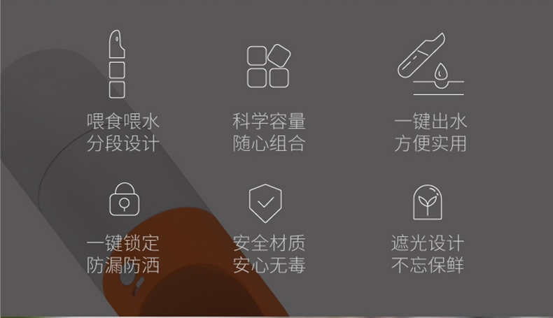 萌王星 多功能外出便携宠物出行杯 430ml