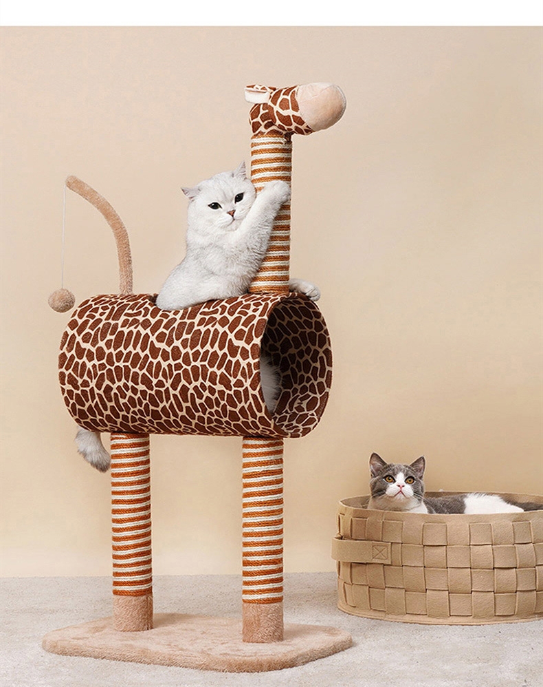 ZEZE 长颈鹿猫爬架 节省空间 趣味玩乐