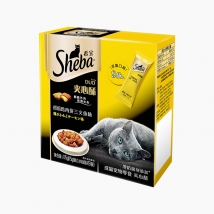 希宝 夹心酥香焗鸡肉拼三文鱼味成猫宠物零食 135g 适口性佳