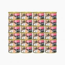 希宝 精选鸡胸肉及三文鱼猫罐头 85g*24 0添加 易消化