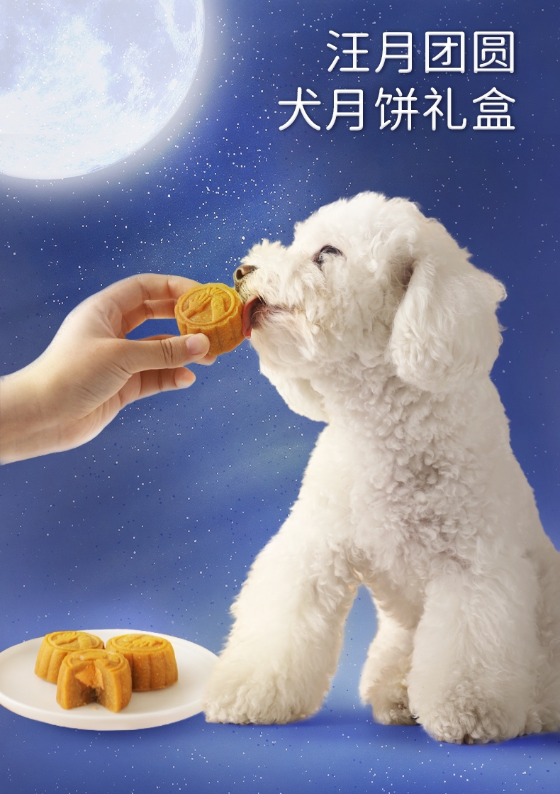 怡亲 宠物零食犬用月饼礼盒蛋黄肉松夹心（6枚入） 95%含肉量
