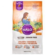 美国Halo 自然光环无谷鸡肉纯鲜肉猫粮幼猫 10磅