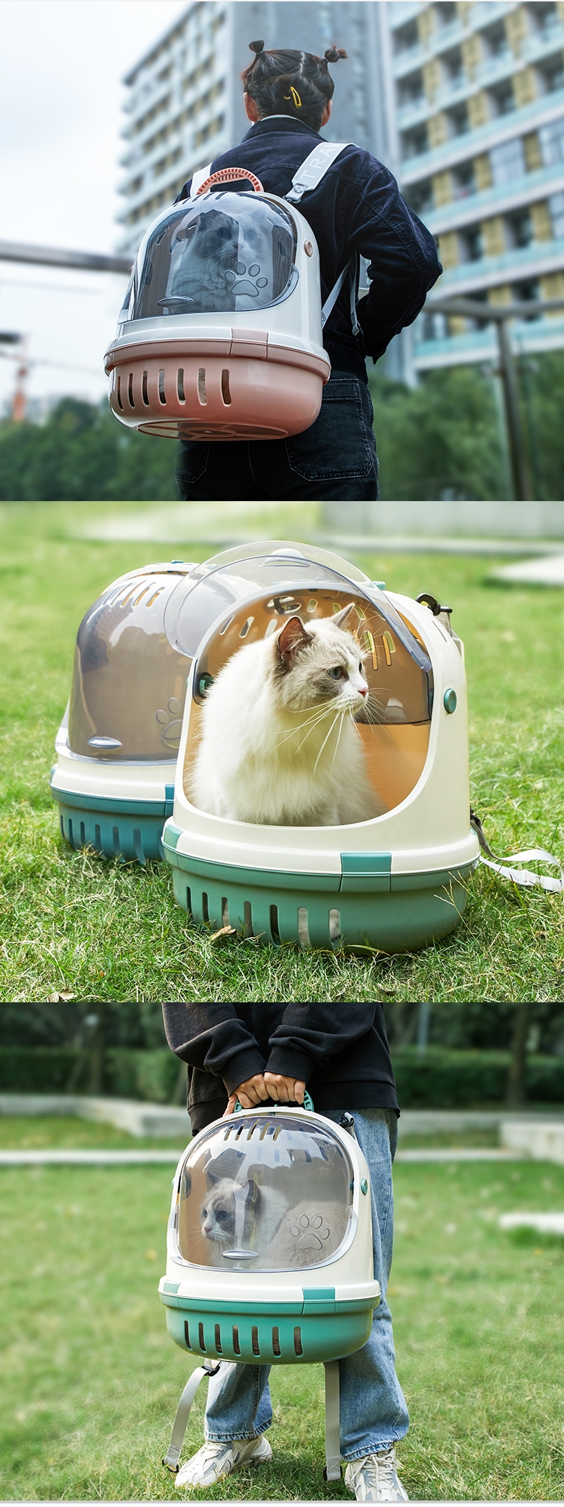 多可特 可背式太空舱猫包 空间大视野好
