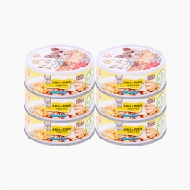 爱丽思 宠物零食猫用罐头 85g*3*2（金枪鱼+鸭胸肉）