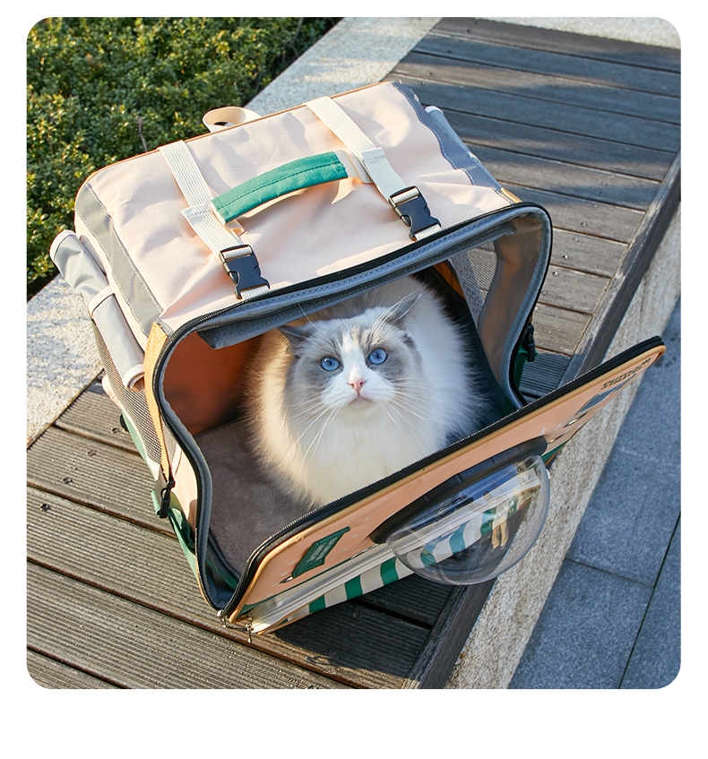 Purrpy＆boqii 太空窗小清新大容量猫包-行李箱款