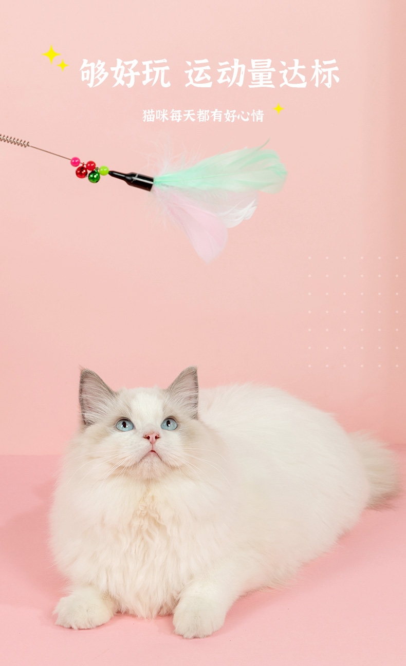 多可特羽毛逗猫棒