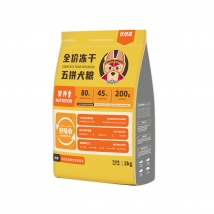 优倍滋 冻干盛宴系列全价冻干五拼犬粮2kg