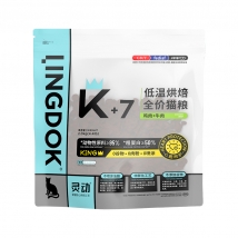 灵动 全价低温烘焙猫粮鸡肉牛肉 2kg
