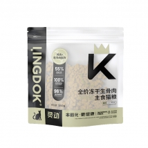 灵动 全价冻干生骨肉猫粮（鸡肉+鸵鸟肉）380g