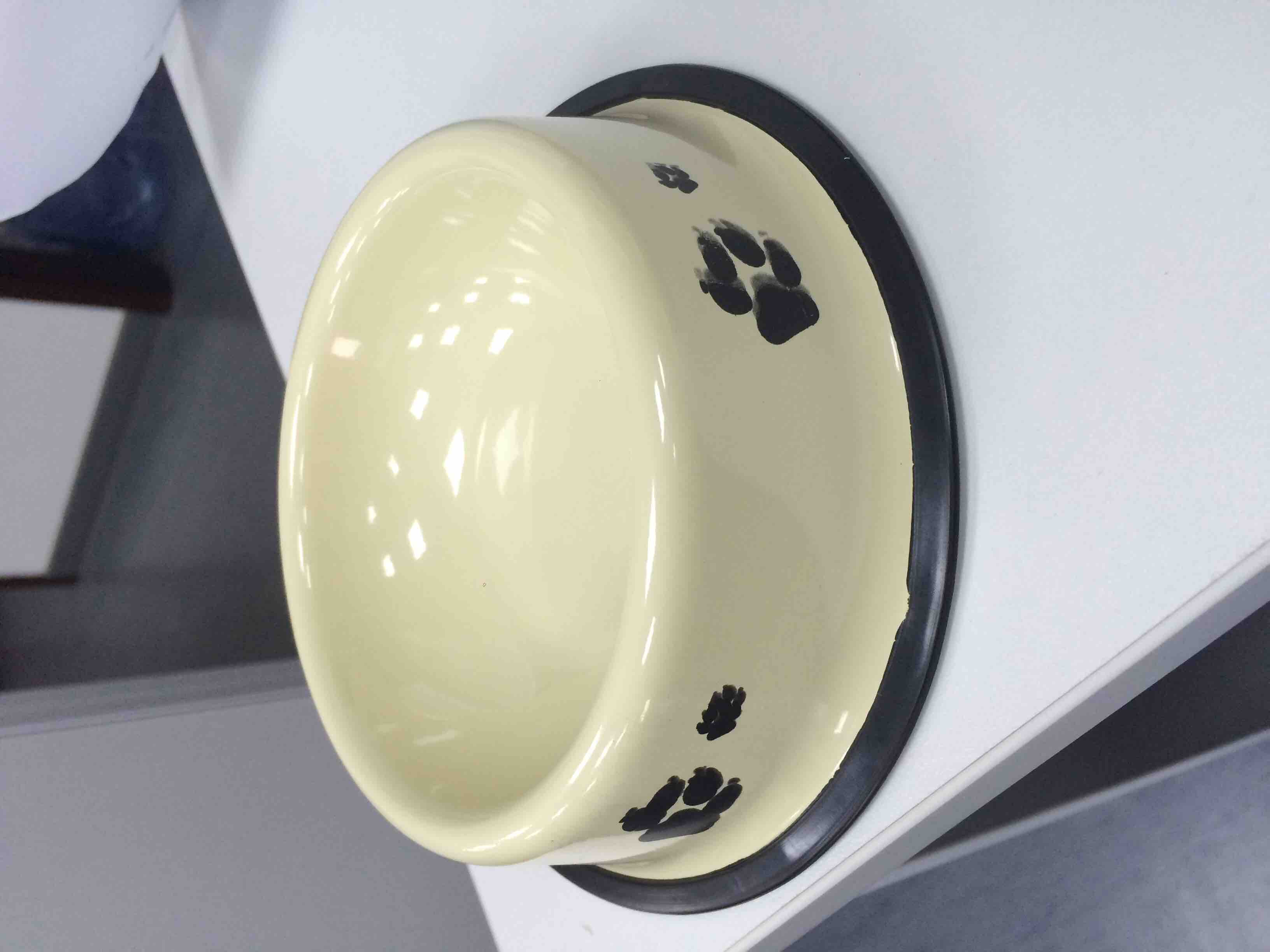怡亲多可特 经典狗爪脚印烤漆狗碗食盆水碗