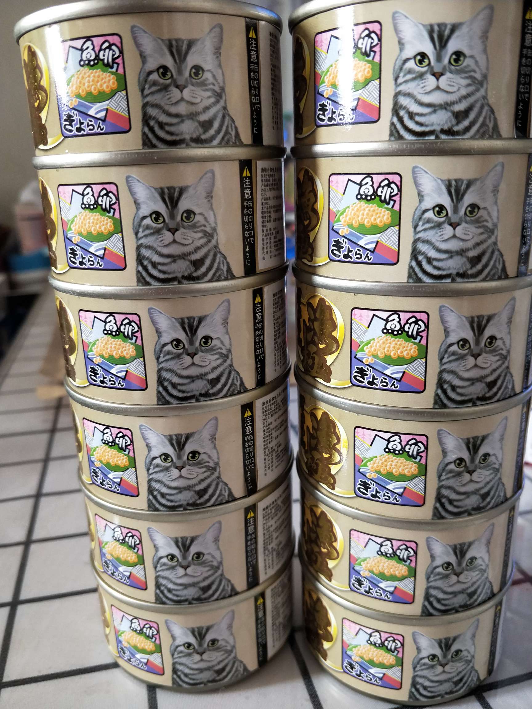 渔极akika 吞拿鱼及鱼子猫粮罐头 70g*12罐