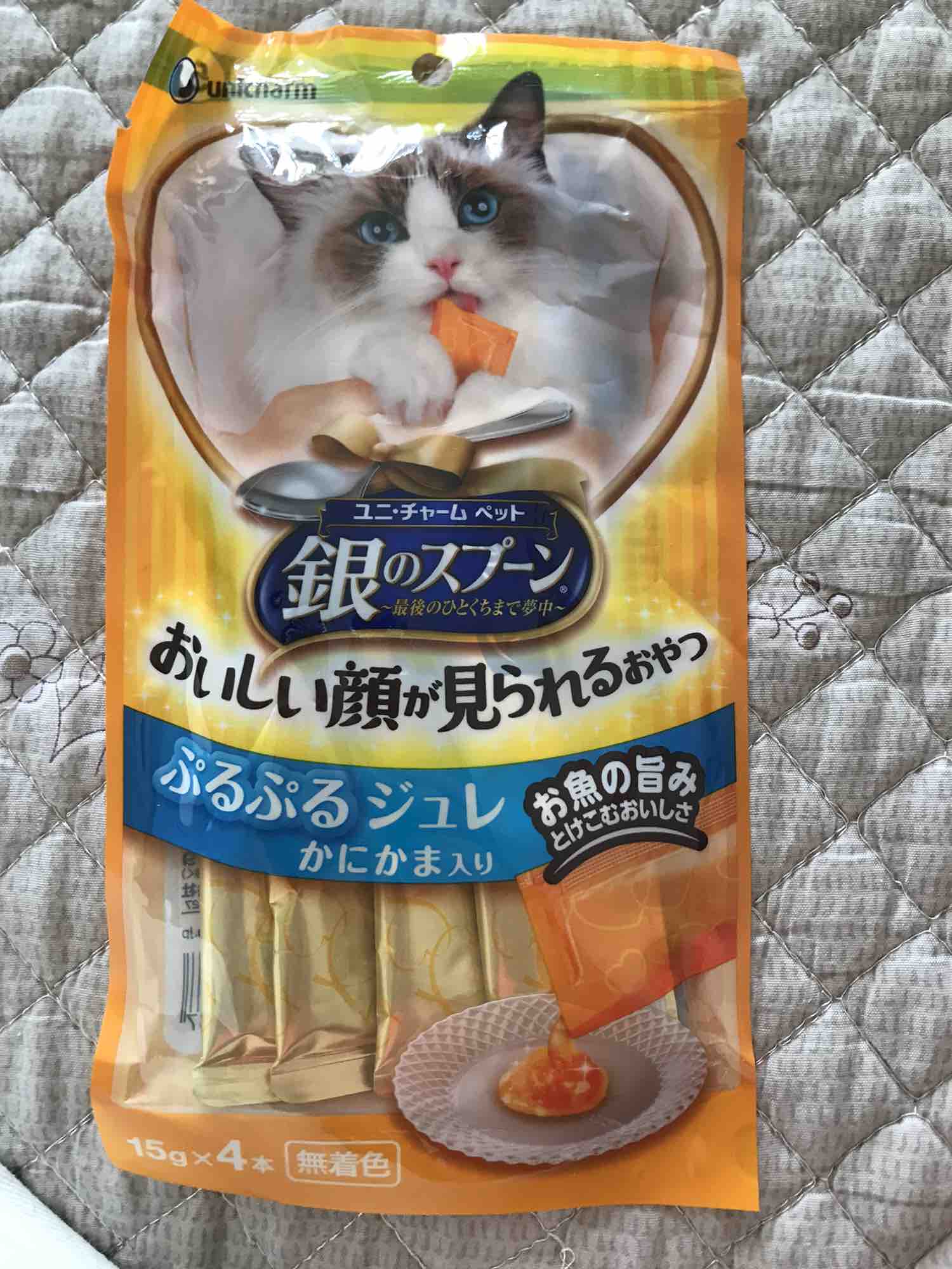 佳乐滋 银勺喵喵吸成猫果冻软包添加鱼肉猫条 15g*4条